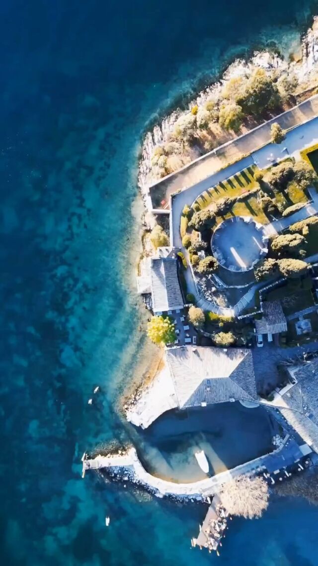 Punta San Vigilio, Lake Garda, easy to reach by boat from Peschiera del Garda. 
www.motomarinternational.com
